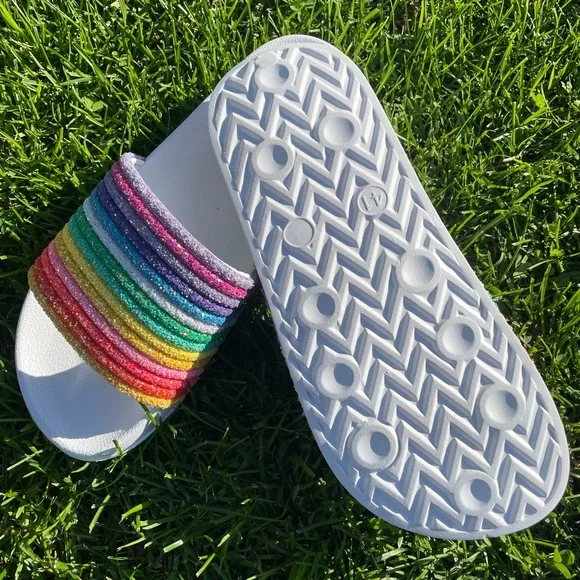 Muk Luks Rainbow Glitter Sandals - Picture 5 of 7